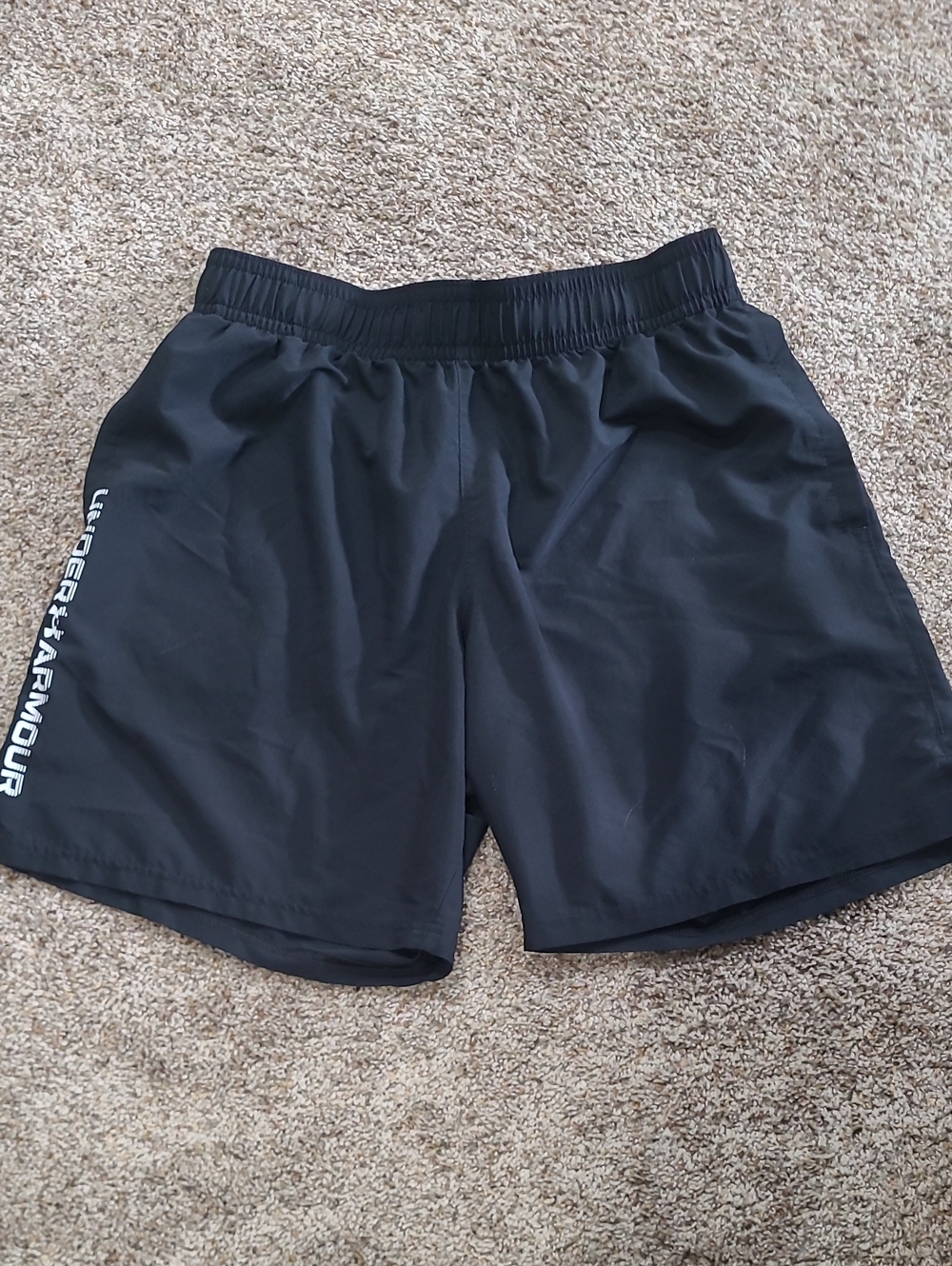 Under Armour Black Men's Athletic Shorts with Side Logo